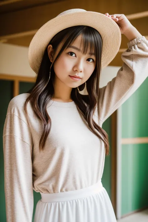 Natural light photography,lens 78mm f1.4,photo by iPhone,Japanese woman,