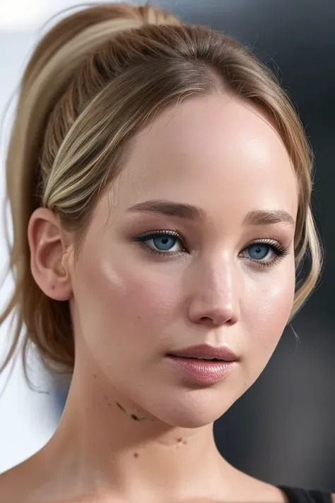 (closeup:1.0) photo of (CR-JenniferL4wrence-sstylerdurden879:0.9) as a (young:1.0) woman, (oiled shiny skin:1.1), slick undercut hairstyle,
(8k uhd:1.0), (best quality:1.0), (masterpiece:1.0), (sharp focus:1.0), grey background,