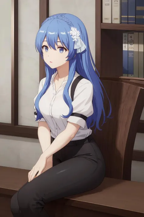 ((masterpiece, high quality, highres,))
sitting, office,
juna, black suit, blank pants, white shirt, <lora:Juna:1>