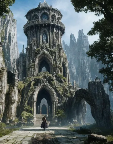 a fantasy world with a magical portal, everything is magical, the ambience has a magical flair, photo realistic, high details, best quality, 4k