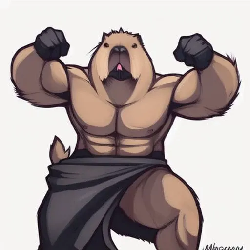 <lora:capybara:1>capybara, muscle