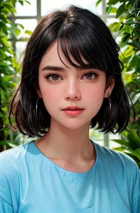 analog film photo solo, realistic, ((indonesian woman)), (((black hair))), (((frustrated))), silver drop earrings, (((Casual chambray shirts))), ((Secret garden with talking animals and sentient plants.)), ((dynamic pose)), by Chris Foss, <lora:PAseer-SD15-LCM Quick:1> <lora:ReaLora:.2> skin <lora:KStyle_-_Photography_Style:1> kstyle <lora:PHM_-_Kim_Domingo_LoRA:1> kimdomingo . faded film, desaturated, 35mm photo, grainy, vignette, vintage, Kodachrome, Lomography, stained, highly detailed, found footage
