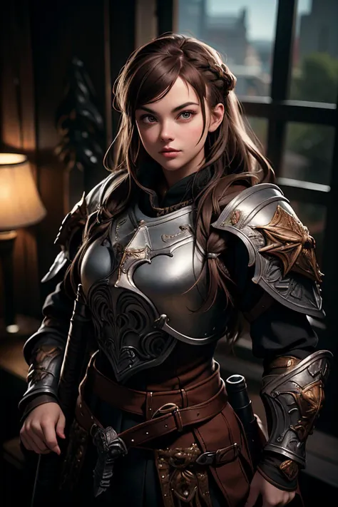 <lora:RPGDwarf:1>  dwarf:1.2, 1girl Short balayage bob hairstyle in Ruby Red  with Black eyes  eyes  and Full eyebrows , warrior wearing scaled armor   holding long sword and transom  cowboy shot, Skyborne observatory with telescopes and celestial phenomena in background, realistic:1.2,  masterpeice, ultradetailed, intricate details, perfect quality, ultrashapr, ultradetailed, photorealistic, perfect shadows, profesional lights, realistic, blurry, boekh, masterpiece light works,depth of fiel, ultradetailed character, pefect quality, maximum quality, intricate details, detailed face By jeremy mann, by sandra chevrier, by maciej kuciara, sharp, (perfect, body:1.1), realistic, real shadow, 3d, (dark castle background:1.2), (by Michelangelo), (profesional lights:1.3) (profesional photography:1.3), full body shoot, concept art of medieval rpg character