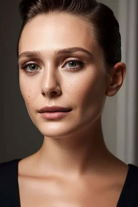 ols, closeup portrait of young woman, topless, slick hair, oiled skin,
<lora:CR-ElizabethOlsen-frankyfrank2k:1.0>
