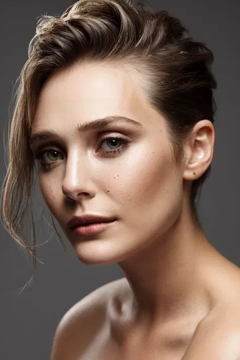 ols, closeup portrait of young woman, topless, slick hair, oiled skin, grey background, (dutch angle, tilted angle, tilted composition:1.1)
<lora:CR-ElizabethOlsen-frankyfrank2k:1.0>