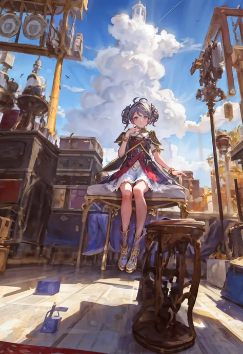 1girl, solo, Baroque architecture, Randomly distributed clouds, Cumulonimbus cloud, The sky
<lyco:LohaRunie-000005:0.7>,