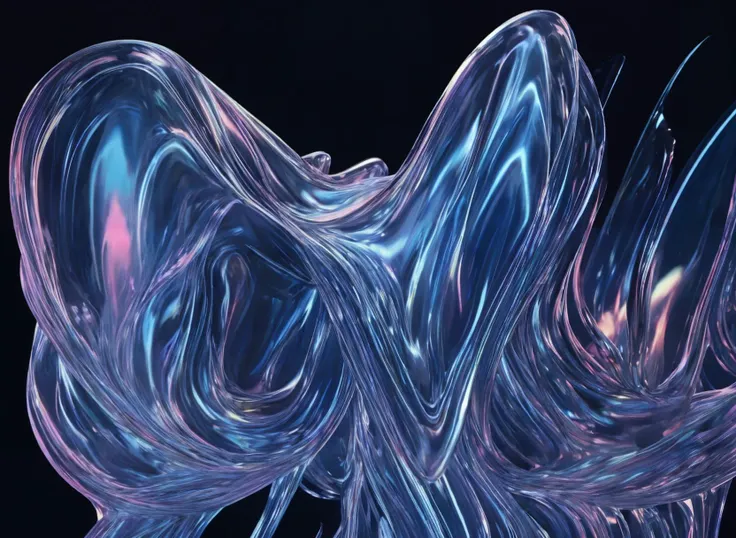 gradient,gradient background,blur reflection,caustics,flowing line,dull polish,fluid, black background,(Blue and Purple) Liquid Waves, masterpiece, Abstract 3D, best quality, <lora:Midjourney_Art_Style:0.3> Volume rendering, 8k, HDR, (ambient occlusion:1.4, global illumination:1.2, Subsurface scattering), Gradient effect, esoteric aura spectrum in bright colors, macro, abstract, unique, liquid helium, flow, dynamic, expressive, intricate, (contrast:1.2) <lora:holo_20230701001227:0.9> surreal, detailed background, particles, Unity 3D, no humans, artwork of 3D geometry, dailyRender, still life, 3d geometry, 3d model, kkw-ph1 <lora:3d_flow_v2:0.8> <lora:Cybersigilism:0.8> pink slime everywhere, purple and pink, rich deep vibrant colors, microscopic picture <lora:liuli3-000005_0.5_EXCEPTFACE+liuli2_0.3:0.6> <lora:SDXLrender_v2.0:1> <lora:epiCRealismHelper:1>