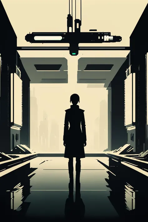 a dark room with a lot of bottles and lights , minimalist_sci-fi_dystopia