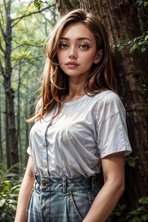 (best quality, masterpiece, beautiful and aesthetic:1.2, colorful), (detailed), <lora:add_detail:1>, (extreme detailed, highest detailed), (ellpur), (brown hair, middle length straight hair),  <lora:ellpur:0.7>, (outdoors, forest)