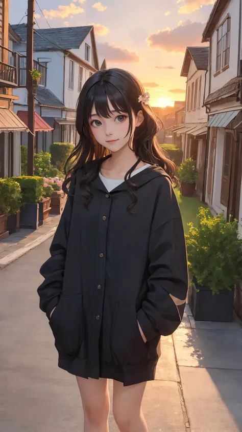 (masterpiece), 
(best quality), 
looking at viewer, 
1girl, (wavy hair:0.8), 
{day|night|dawn},
{outdoors|indoors|nature|city|town|castle|maid},