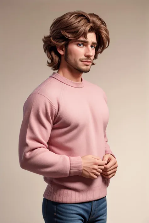 manly heartthrob, 80s sweater