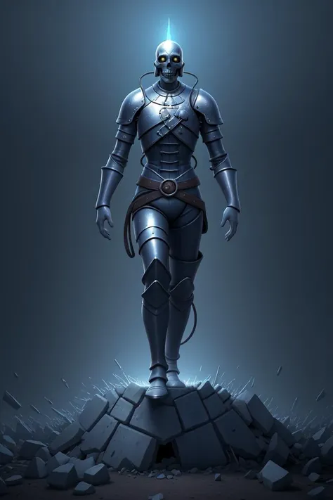 dark souls, cryptopunk deathcore style of beksinski, dramatic white and blue lighting, god in white and gold in the center, cinematic 8k, houdini render, detailed