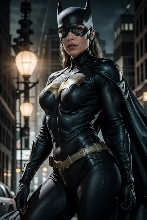 <lora:locon_katee_v1_from_v1_64_32:0.3> <lora:jujunaughtStyleLora_v10:0.7> donaught , jujunaught <lora:Batgirl:0.7> Katee Sackhoff dons the iconic Batgirl suit, bringing a new level of energy and sophistication to the streets of Gotham. Her portrayal embodies the character's intelligence, strength, and determination, creating a masterpiece that seamlessly blends the best quality with a perfect face. The sleek Batgirl outfit becomes a symbol of empowerment as Katee's performance revitalizes and redefines the iconic superhero, leaving a lasting mark on the world of Gotham and beyond. <lora:add_detail:0.7>