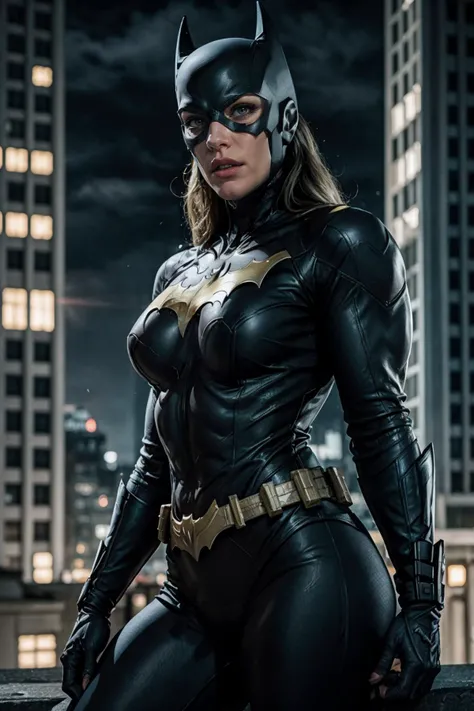 <lora:locon_katee_v1_from_v1_64_32:0.3> <lora:jujunaughtStyleLora_v10:0.7> donaught , jujunaught <lora:Batgirl:0.7> Katee Sackhoff dons the iconic Batgirl suit, bringing a new level of energy and sophistication to the streets of Gotham. Her portrayal embodies the character's intelligence, strength, and determination, creating a masterpiece that seamlessly blends the best quality with a perfect face. The sleek Batgirl outfit becomes a symbol of empowerment as Katee's performance revitalizes and redefines the iconic superhero, leaving a lasting mark on the world of Gotham and beyond. <lora:add_detail:0.7>