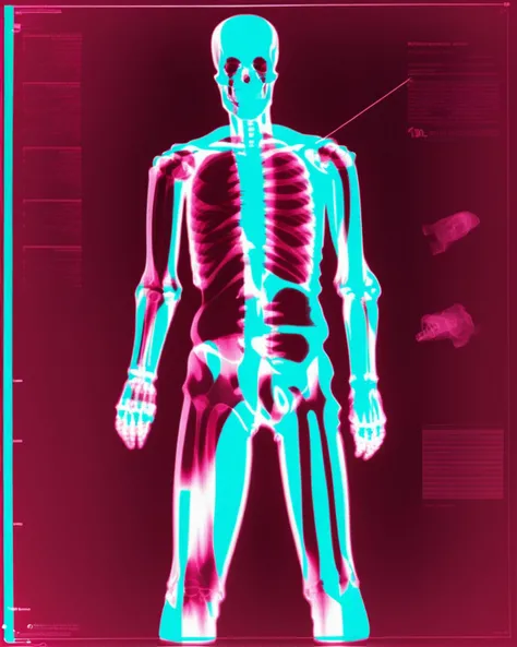 x-ray effect on a character realized with a overprint effect , overprint_effect<lora:Overprint_effect_sdxl:1.0>