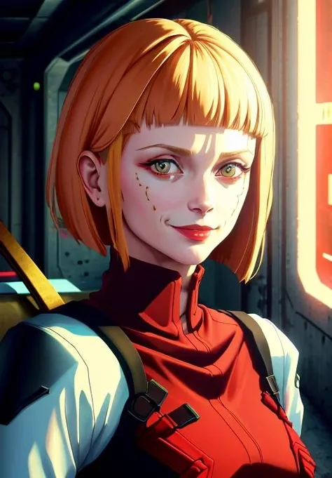 <lora:cyberpunk_edgerunners:0.7>, Kiwi, 1girl, solo, portrait, smile,, (masterpiece, best quality, absurdres, detailed, ultra-detailed:1.3), (highly detailed, high quality:1.3)