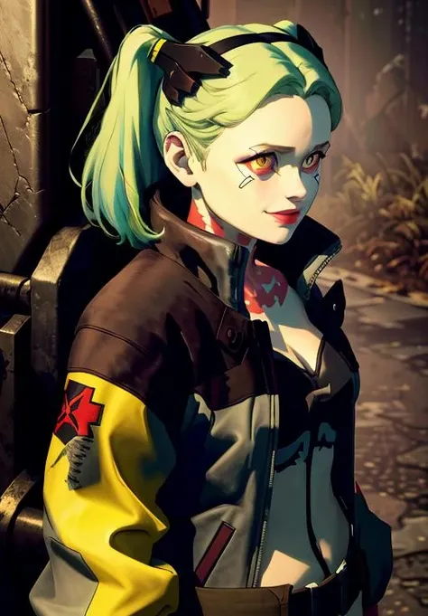 <lora:cyberpunk_edgerunners:0.7>, Rebecca, 1girl, solo, portrait, smile,, (masterpiece, best quality, absurdres, detailed, ultra-detailed:1.3), (highly detailed, high quality:1.3)