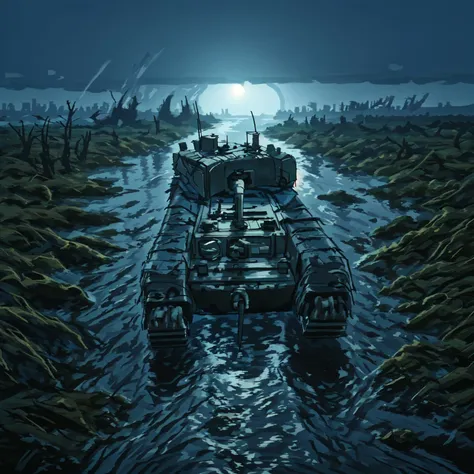 churchill tank, swamp, will-o-wisp