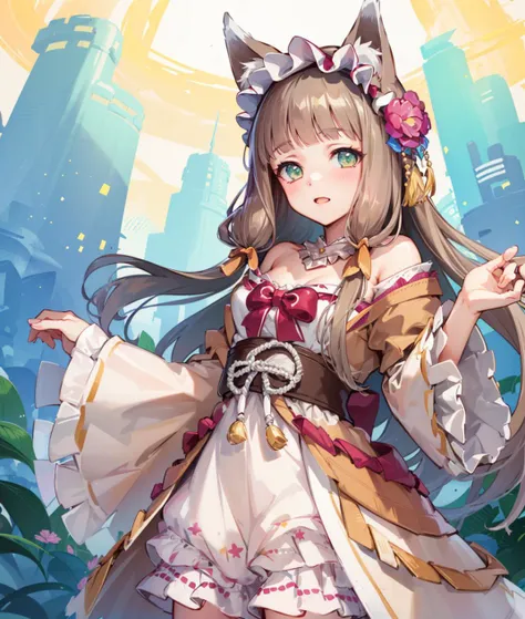 masterpiece, best quality, high resolution, 1girl, solo, OriginalOutfit, cowboy shot, <lora:maho4in1PrincessConnect_v10:0.8>