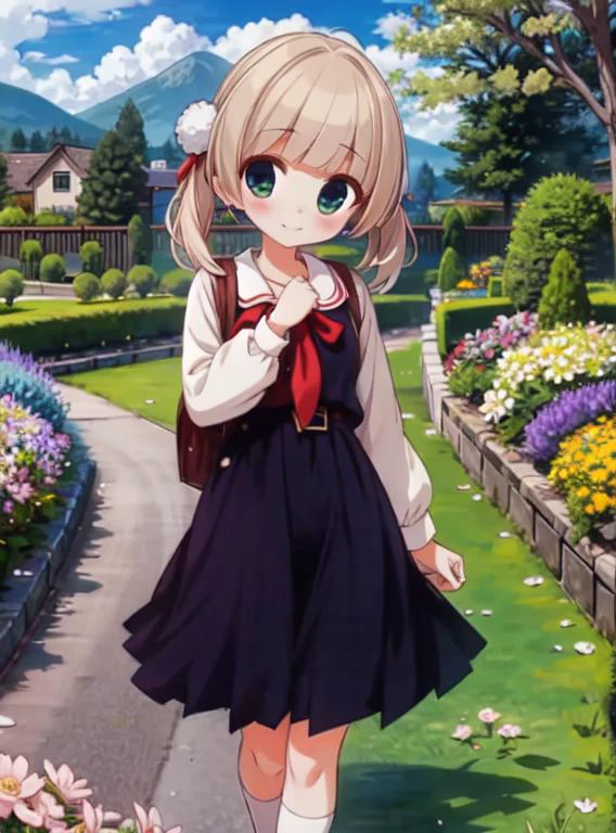 A scenic view of a beautiful garden blooming with flowers throughout the seasons.
best quality, masterpiece, highly detailed,
1girl, solo,
<lora:UISHIGURE:0.8>UiShigure,