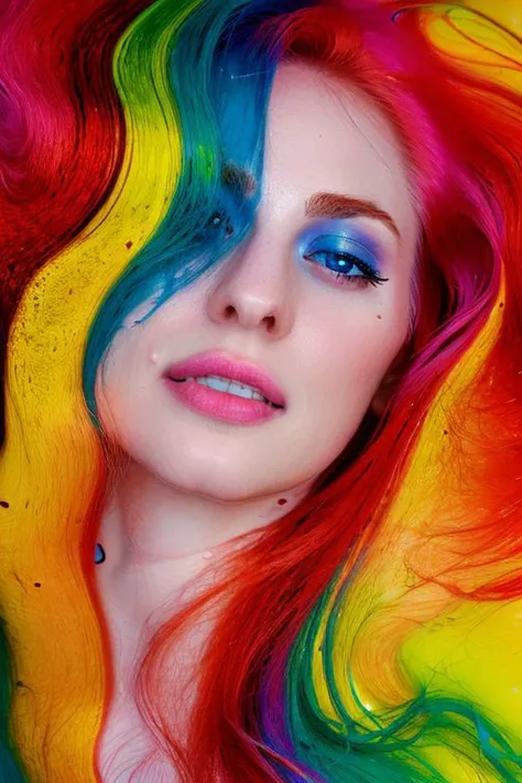 full color photo of skswoman lying in water, PsychedelicFluids, closeup,
 <lora:Deborah Ann WollV2:1>  <lora:Style-PsychedelicFluids-lawine:0.7>