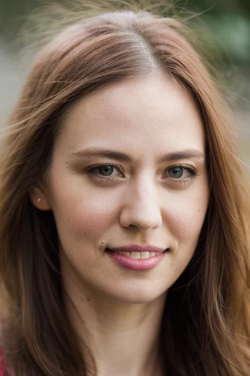 colorful portrait of skswoman walking, smirk, flowing hair, English building, Canon 5d, hyperdetailed, photorealistic <lyco:locon_deborahannwoll_v1_from_v1_64_32:1.2>