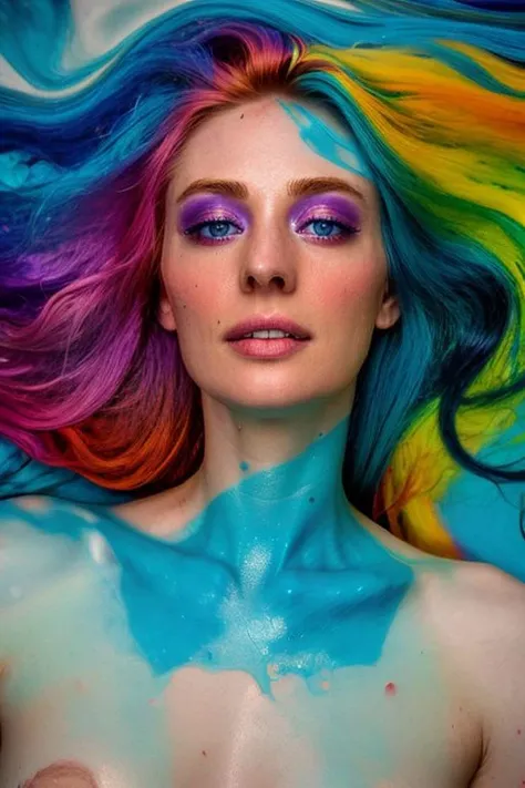 full color photo of skswoman lying in psychedelic water, PsychedelicFluids, closeup,
<lora:Deborah Ann WollV2:1> <lora:Style-PsychedelicFluids-lawine:0.6>