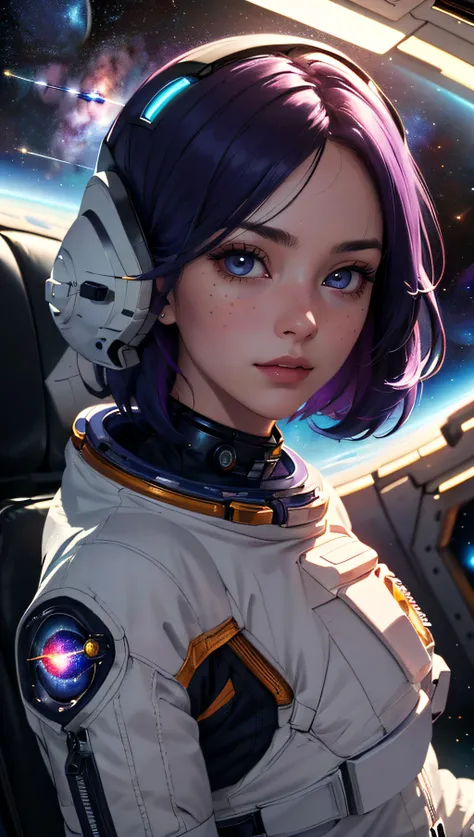<lora:bettercolorfulspace:0.7>, cat wearing an astronaut suit in space, multicolored galaxies, no humans, <clip:skip:2>, masterpiece, 8k, high resolution, shallow depth of field, sharp focus