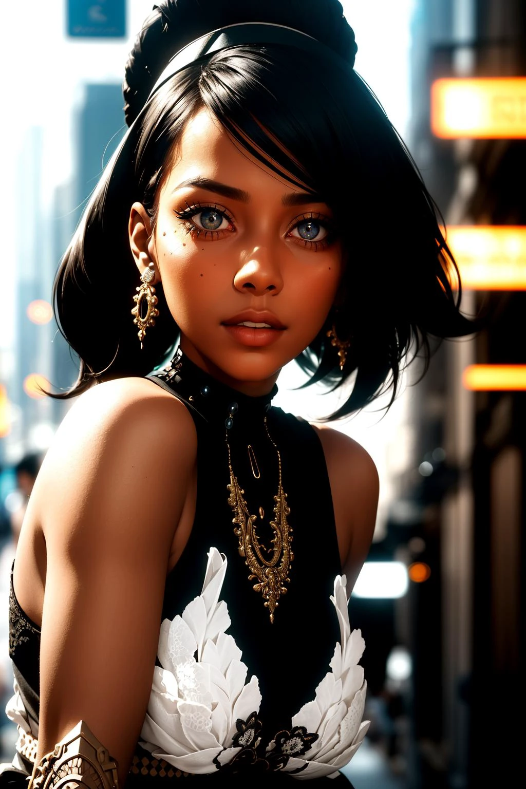a portrait of a fashion-forward biracial woman, setting trends in the urban fashion scene, from side,
masterpiece, best quality, intricate detail, high environment detail, high contrast, <lora:contrast_slider_v10:2> <lora:backlight_slider_v10:-1>