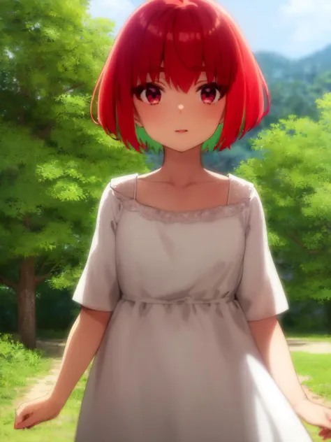 masterpiece, best quality, 8k,
<lora:kana fujii s1-lora-nochekaiser:0.9> kana fujii, short hair, bangs, (red eyes:1.3), ahoge, red hair, multicolored hair, green hair, two-tone hair, thick eyebrows
vivid colors,
1girl, (solo)
(beautiful dress:1.2),