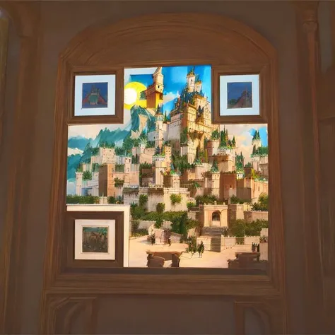 best quality, masterpiece, illustration,CG,wallpaper, official art, Amazing, finely detail, an extremely delicate and beautiful,extremely detailed, highly detailed, full sun, (castle:1.4),
