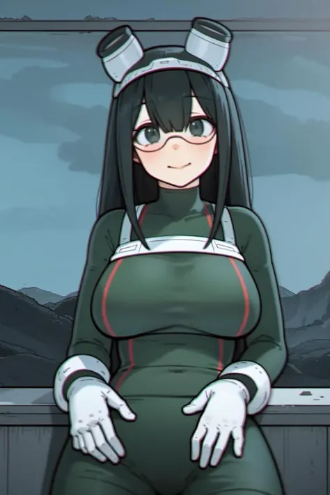 masterpiece, highest quality, best quality, 1girl, solo, looking at viewer,
asui tsuyu, black eyes, black hair, bodysuit, boku no hero academia, breasts, frog girl, gloves, goggles, green bodysuit, large breasts, <lora:my_LoRA_asuitsuyu_v1:0.5>
LS, CHROMATIC ABERRATION, <lyco:lazy_square_v5-000015:0.8>