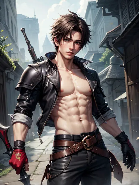 <lora:GoodHands-vanilla:0.8> <lora:more_details:0.4>
1boy , final fantasy, looking at viewer, dynamic pose , nipples, rpg weapon,, masterpiece, 4k, high quality, highres, absurdres,