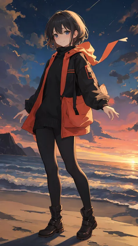 (masterpiece,best quality), on front, 1girl, cloudy sky,
looking at viewer,
{long hair|short hair}, (wavy hair:0.8),
full body,
outdoors,
{day|dawn|night},
{blue eyes|black eyes|grey eyes},
{fantasy|modern|science fiction},
{shy|happy|sad|smile},
