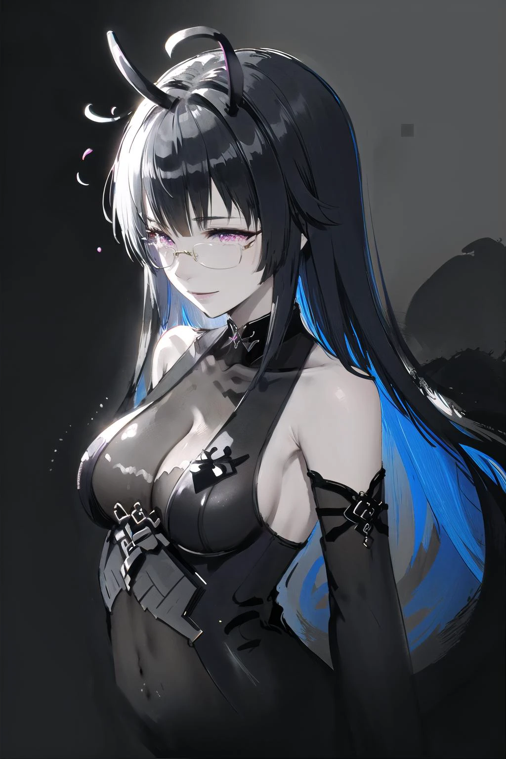 (highly detailed:1.3),
1girl, solo, light smile, glasses,
<lora:wrenchs_aqueous_mei-000009:1>, wrench_aqueousmei,
Ultra-detail, (highres:1.1), best quality, (masterpiece:1.3), cinematic lighting, <lora:zyd232_ChineseInkStyle_v1_0:1>, zydink, ink sketch, (colorful:1.2),