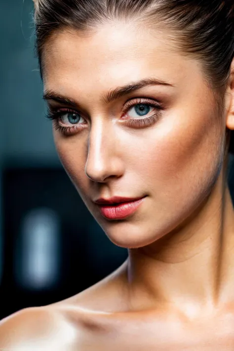 Photograph, elz, detailed face, skin texture, beautiful eyes, long hair, (hair up:1.2), office background, high detail, HD, ultra detailed, ultra realism, field of view, trending on 500px, <lyco:ElizabethD-RealVision-V1.0:1.0>