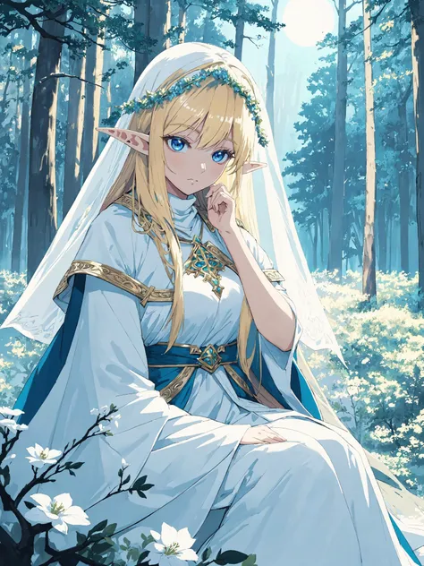 masterpiece, high quality, day time, incredible lighting, vibrant colors, forest clearing, grove, flowers, massive trees, serene, reasonable structure, incredible view, high detail, abundant, 8k, concept art, high detail, distinct, concept, epic, <lora:Ghibli_v4:0.3>, (beautiful anime elf, gorgeous, pretty face:1.2), <lora:GoodHands-beta2:0.75>, character portrait, serene expression, <lora:tangbohu-line_1.0:-0.2>