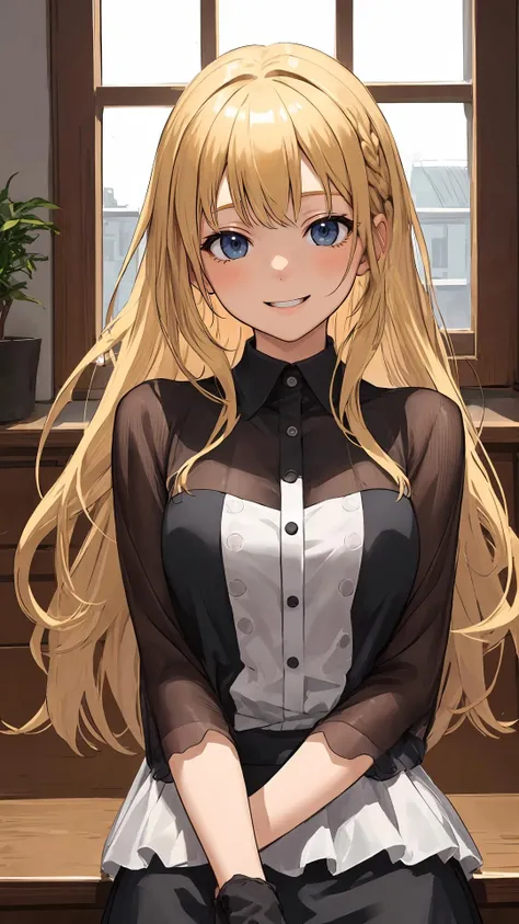 (masterpiece),(best quality),
looking at viewer, (character on front:1.2), sitting,
long hair, (wavy hair:0.8), fringe,
{cowboy shot|upper body|top view},
{outdoors|indoors}, happy face, upper body, see-through, blonde hair,
