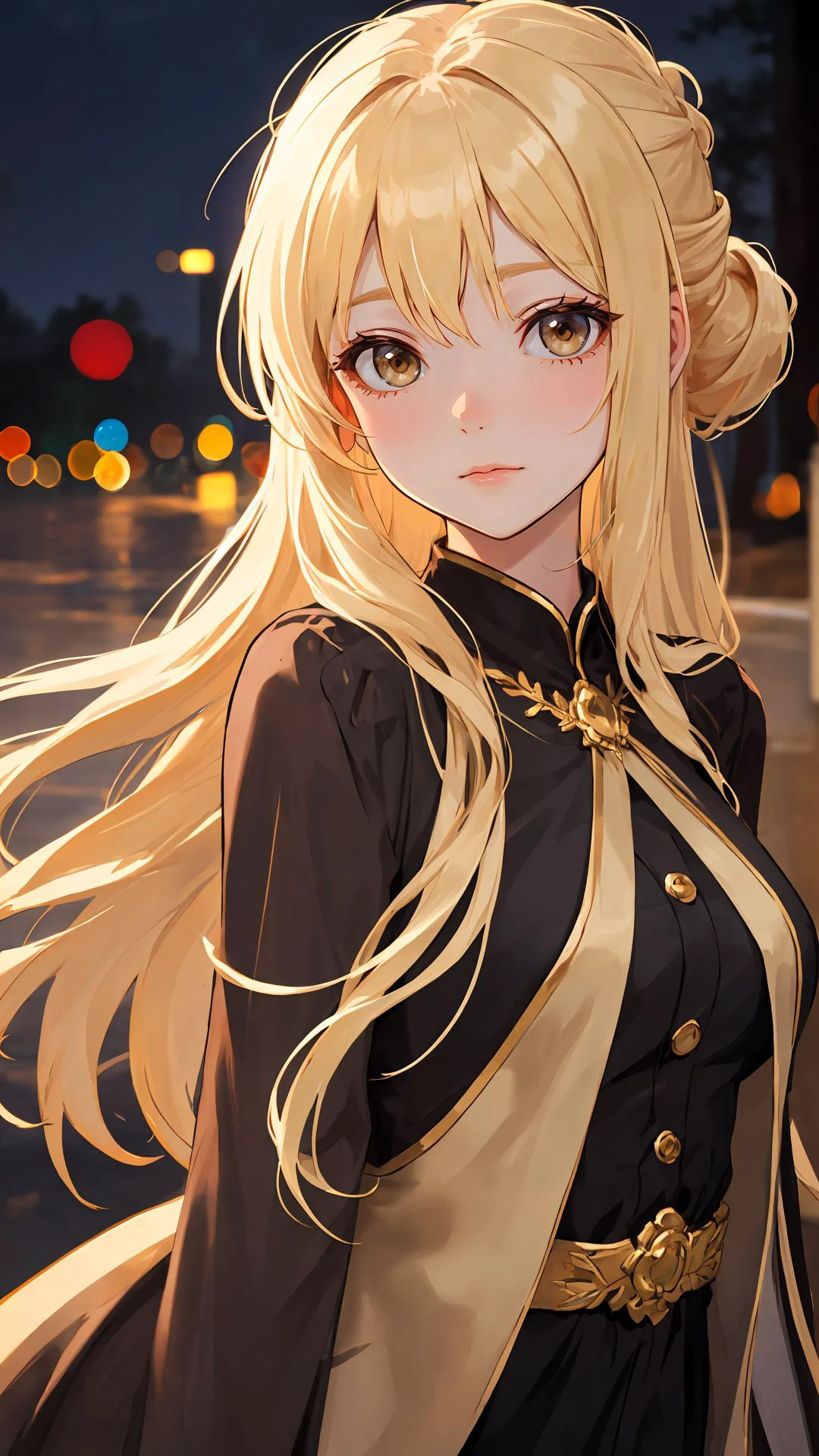 {Voluminous updo|natural wavy|upd|pixie cut}, looking at viewer, (cinematic:0.7), depth of field,
masterpiece, best quality, outdoors, night, (character on front:1.3),
ivory hair, gold eyes,