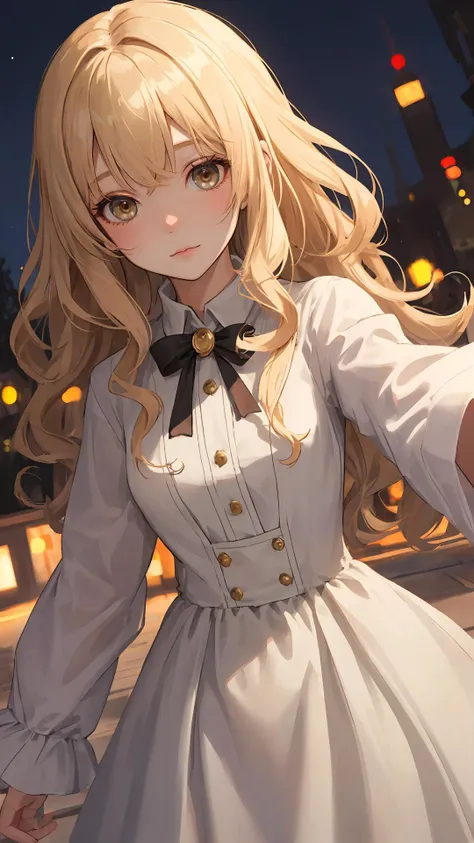 {Voluminous updo|natural wavy|upd|pixie cut}, looking at viewer, (cinematic:0.7), depth of field,
masterpiece, best quality, outdoors, night, (character on front:1.3),
ivory hair, gold eyes,