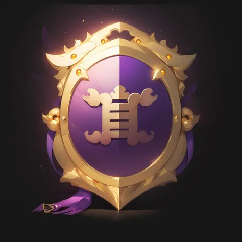 (masterpiece, top quality, best quality, official art, beautiful and aesthetic:1.2),(8k, best quality, masterpiece:1.2),
game icon,A Chinese style token, Moire, Chinese style, writing, carving, pendant a gold and purple shield with a purple ribbon around it and a gold crown on top of it, with a purple ribbon around it, letterboxed, transparent_background, black_background, pillarboxed, black_border,
<lora:gameicon_lingpai3:1>