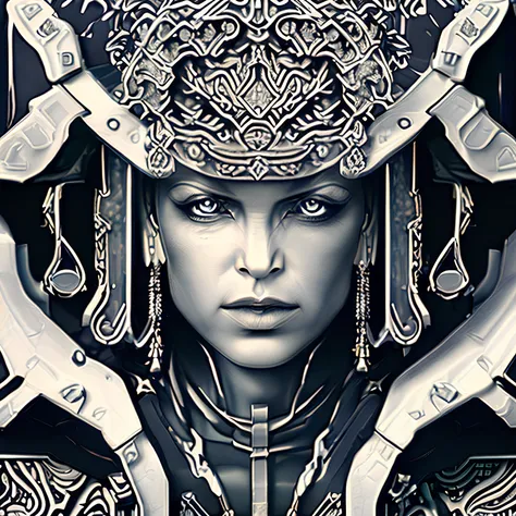 (AutosFantasy:1.3) original, masterpiece, best quality, official art, (extremely detailed cg unity 8k wallpaper), (extremely fine and beautiful:1.2), (beautiful and clear background), beautiful portrait of an (InkSamaFantasy:1.9) obsidian goddess, ((silver filigree)), Ivory accessories, intricate, headshot, highly detailed, digital painting, artstation, concept art, sharp focus, cinematic lighting, illustration