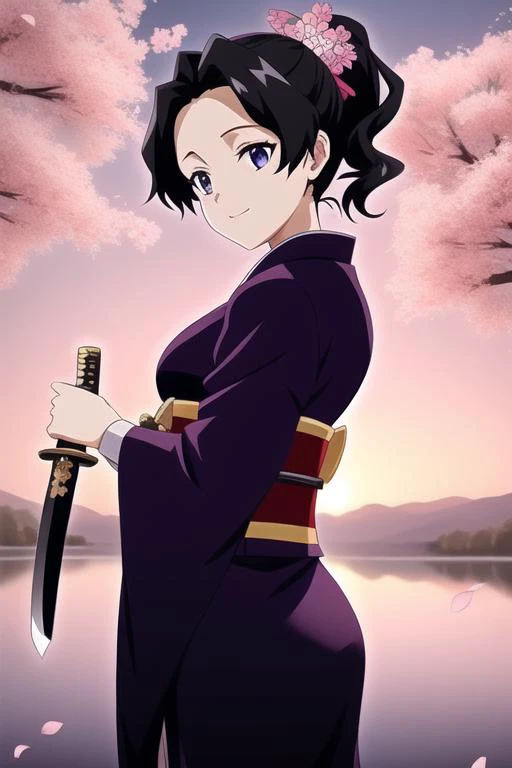 (shinobukochou:0.8), masterpiece, best quality, extremely delicate and beautiful, finely detail, details; highres, illustration,refined rendering, extremely detailed wallpaper, official art, ultra-detailed, extremely detailed 8k wallpaper, best illumination, beautiful detailed glow, best shadow, depth of field, perfect lighting, colorful, wide angle, dynamic angle, beautiful face, beautiful detailed eyes, 1girl, solo, full body, (kimono), (katana:1.3), (cherry blossoms), (cherry blossoms drifting in the wind:1.3), hair ornament, sunset, Shrine in the background, (sword dance:1.3), masterpiece, best quality, extremely delicate and beautiful, finely detail, details; highres, illustration,refined rendering, extremely detailed wallpaper, official art, ultra-detailed, extremely detailed 8k wallpaper, best illumination, beautiful detailed glow, best shadow, depth of field, perfect lighting, colorful, wide angle, dynamic angle, beautiful face, beautiful detailed eyes, 1girl, solo, full body, (kimono), (katana:1.3), (cherry blossoms), (cherry blossoms drifting in the wind:1.3), hair ornament, sunset, Shrine in the background, (sword dance:1.3)