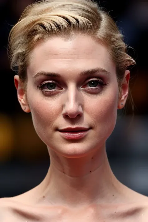 (CR-ElizabethDebicki-frankyfrank2k:0.9), full color portrait of woman, (oiled shiny skin:1.0), (undercut hair:1.0), nude, (face close up:1.1),
masterpiece, best quality, sharp focus, highres 8k uhd, ultra-detailed, rim light, deep grey background,