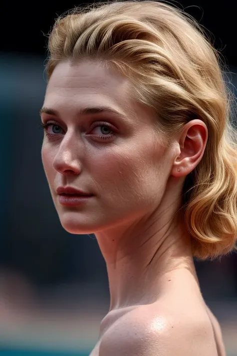 (CR-ElizabethDebicki-frankyfrank2k:0.9), full color portrait of woman, (oiled shiny skin:1.0), (undercut hair:1.0), nude, face close up,
masterpiece, best quality, sharp focus, highres 8k uhd, ultra-detailed, rim light, deep grey background,