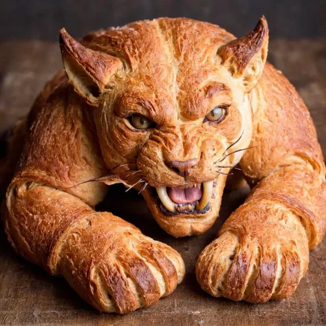 Manticore made of bread , <lora:Bread:0.8>