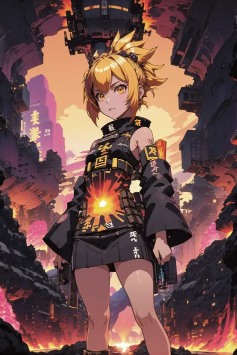 kyotopunk, zukuri, anime style, golden hour, scenery, in a Lava Tube Systems<lora:EnvyKyotopunkXL01:1><lora:EnvyBetterHiresFixXL01:0:hr=1>
