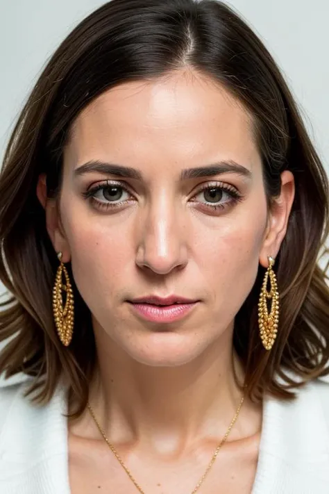 portrait of emb-katyakotrikadze , jewelry,diadema, peersing, spiral earrings, sweater dress, worried look, RAW, best quality, masterpiece, ultra-detailed, photorealistic, hyperdetailed, hyperrealism, 8k, full sharp, (extremely detailed eyes, extremely detailed face), detailed skin, textured skin, insane details, soft lighting, UHD, looking at viewer, volumetric lighting, intricate details, sharp focus, absurdres, highres, style by Harold McCauley, bold, bright colours, by Alison Wright , bloom, fujifilm xt-4, film strip,