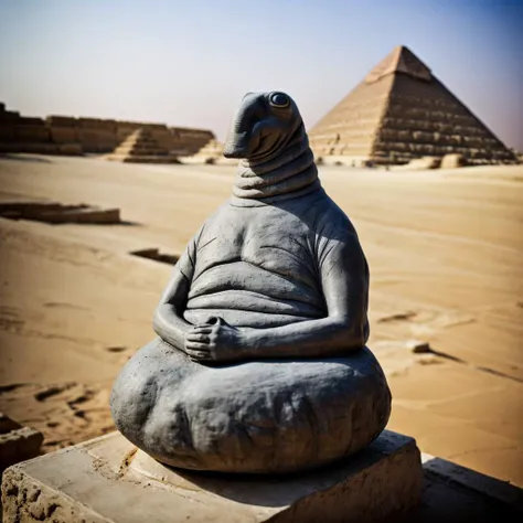 (masterpiece), professional photo of a Zhdun sits, in Egypt, pyramids, outdoors, best quality, professional color correction, film grain, ultra detailed, realistic, realistic colors, <lora:add_detail:0.4> , <lora:epi_noiseoffset2:0.4>, <lora:Zhdun-000017:0.8>