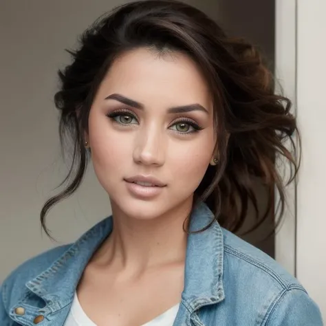 Picture, best quality, a woman in the city, photo of beautiful AA<lora:AA:1.0>, casual, brown eyes, make up, looking at viewer, perfect face, perfect eyes, sharp focus, Intricate, High Detail, dramatic, photorealistic,